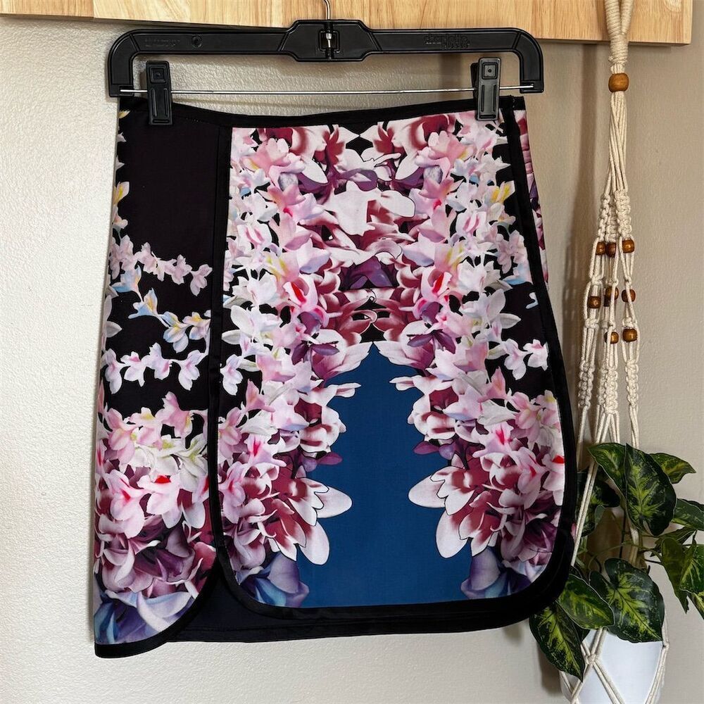 Cynthia Rowley Women's Floral Pencil Skirt Size 2 Knee Length